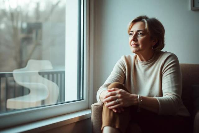 A relaxed medical consultation setting representing hormone balance and wellness